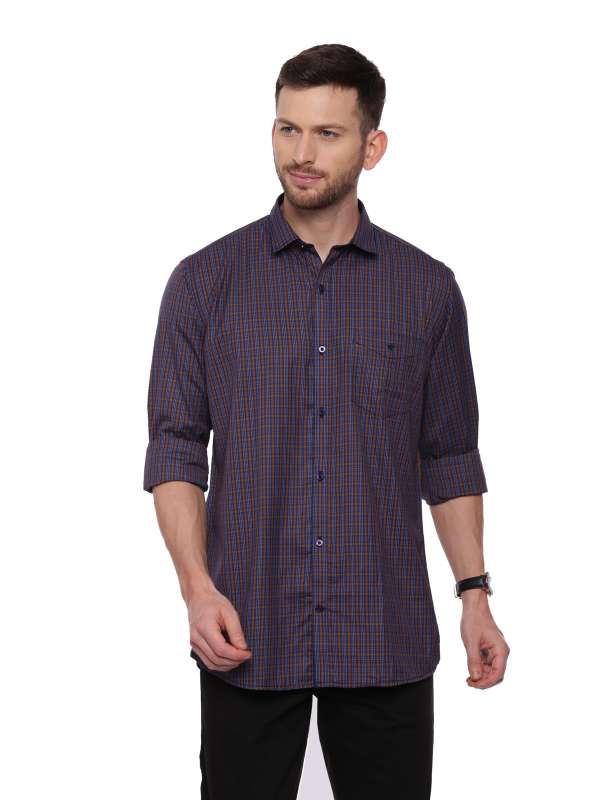 Blue Smart formal Regular checkered shirt