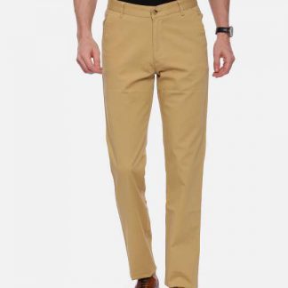 Beige Tapered Tailored Fit Chinos Trouser