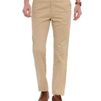 Beige Tapered Fit Chinos Trouser