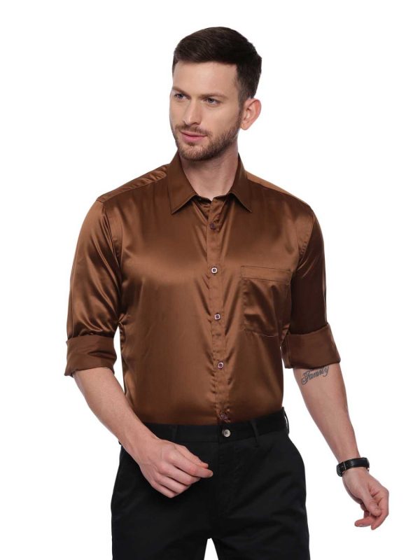 Brown Semi Casual Regular Shirt