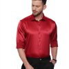 Bright Red Semi Casual Regular Shirt