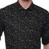 Black SemiCasual Regular tailored Printed shirt