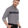 Grey Semi Casual Regular tailored Striped shirt