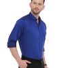 Blue Smart formal Regular tailored solid shirt