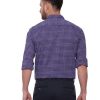 Blue Semi Casual Regular Mens tailored checkered shirt