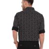 Black Semi Casual Regular Mens Printed shirt