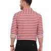 Red Semi Casual Regular tailored Striped shirt