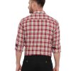 Red SemiCasual Regular tailored checkered shirt