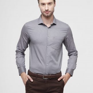 Burgundy Micro Print Men's Shirt