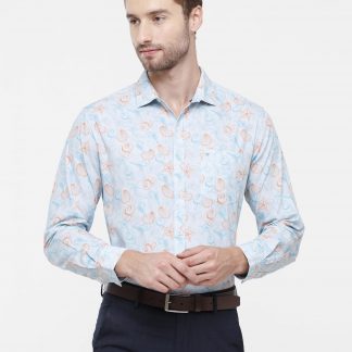 Light Blue ocean life Print Men's Shirt