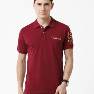 Croydon UK Sport League Embroidered Polo - Burgundy