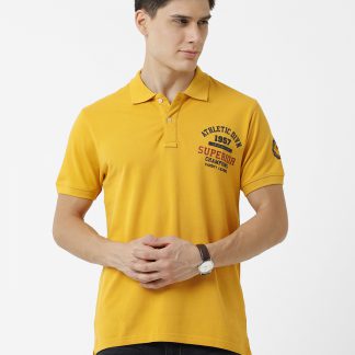 Collegiate Polo Shirt - Mustard Yellow