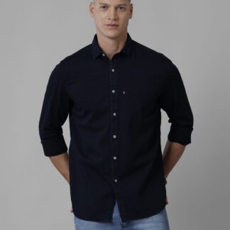 Croydon UK Men's Solid Navy Denim