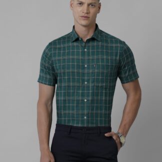 Croydon UK Men's green checkered shirt
