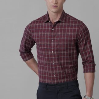 Croydon UK Men's maroon checkered shirt